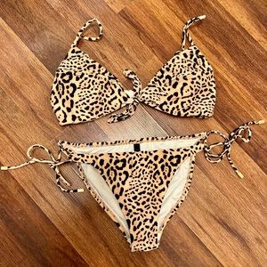 Vix by Paula Hermanny Paola Leopard Print Bikini M/L